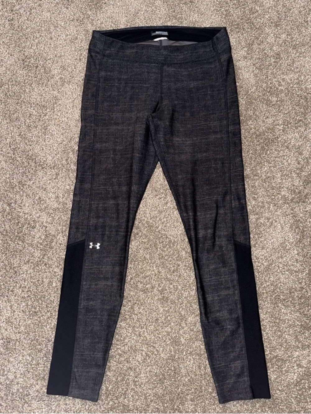 Under Armour Dark Heathered Gray & Black Performance Leggings